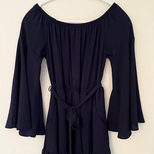 Women's VICI navy flouncy dress